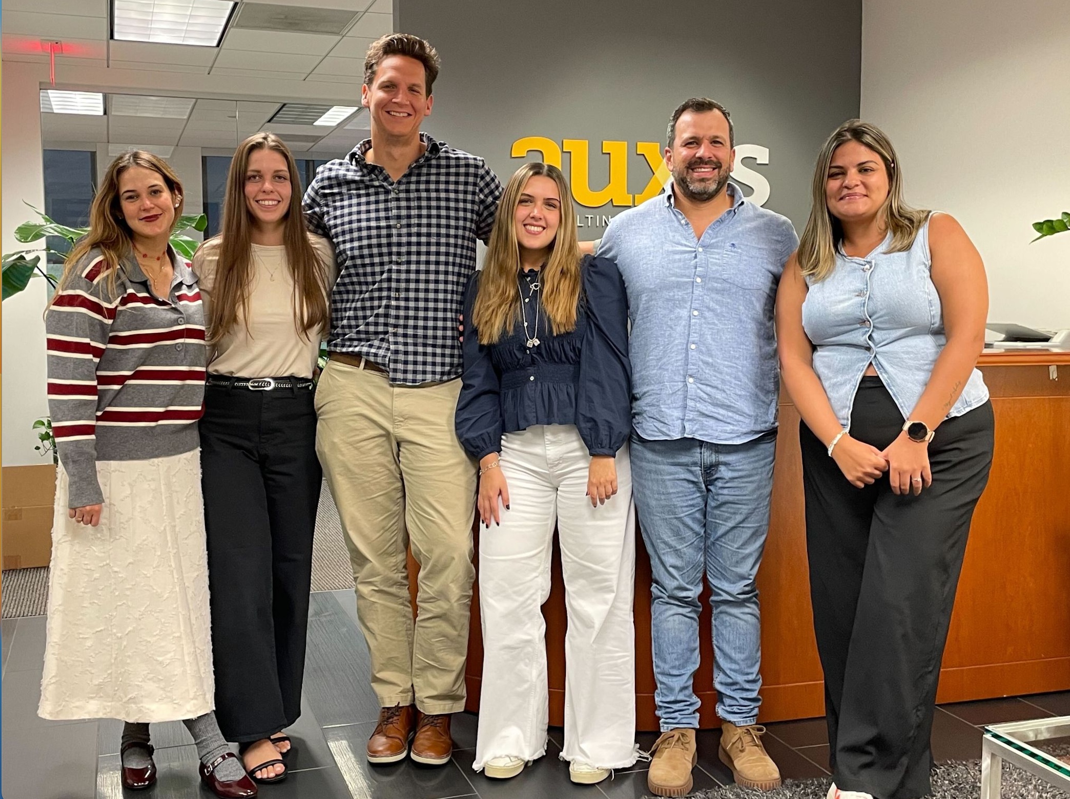 El equipo visitando a clientes en Estados Unidos.