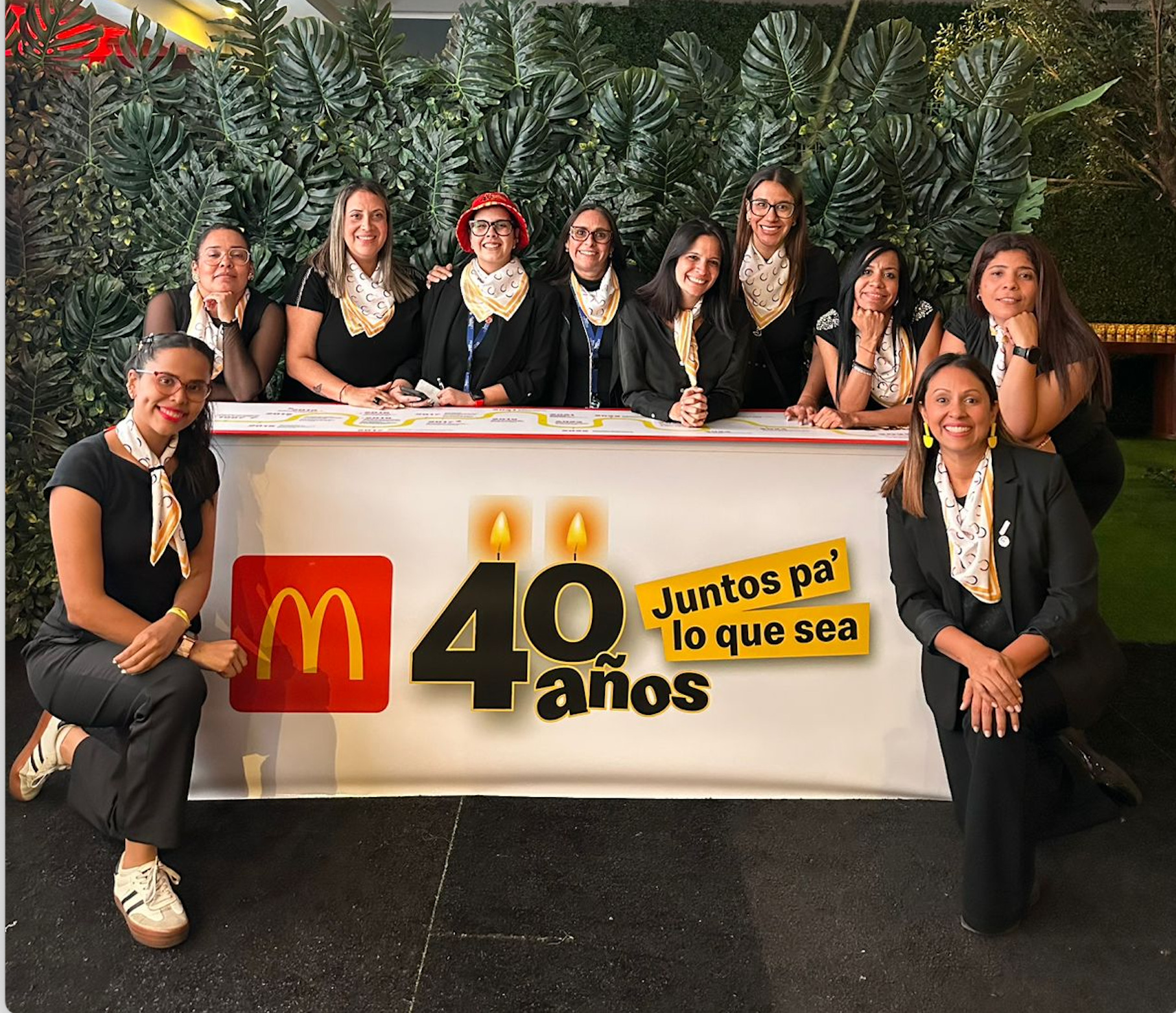 Conecta Comunicaciones durante el evento del 40 aniversario de McDonald's en Venezuela